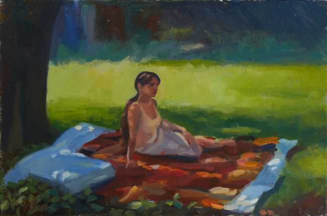 Picknick – Oil on Panel, 25x18cm, 2020