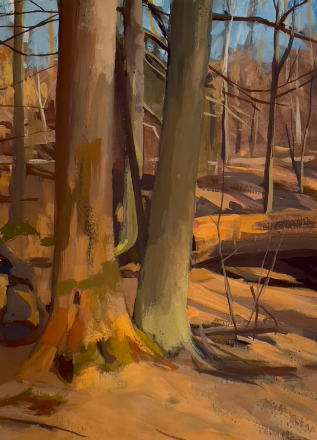 Zürichberg – Gouache on Paper, 30x23cm, 2021