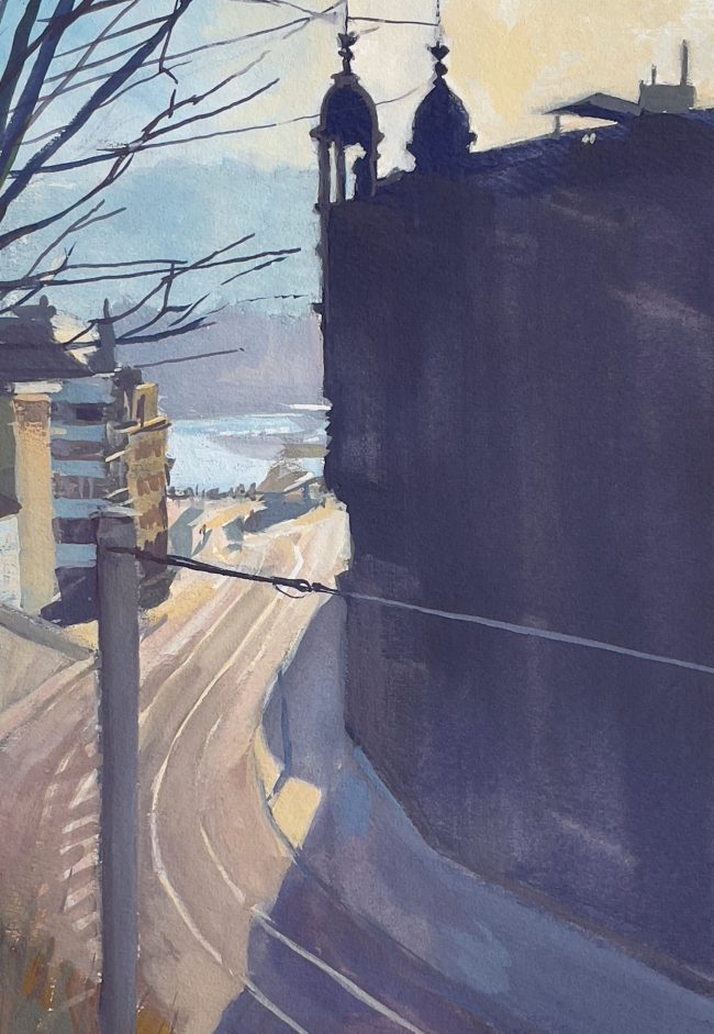 Hohe Prommenade – Gouache on Paper, 19x25cm, 2021