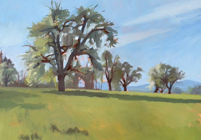 Hochstämmer – Oil on Panel, 21.5x30cm, 2021