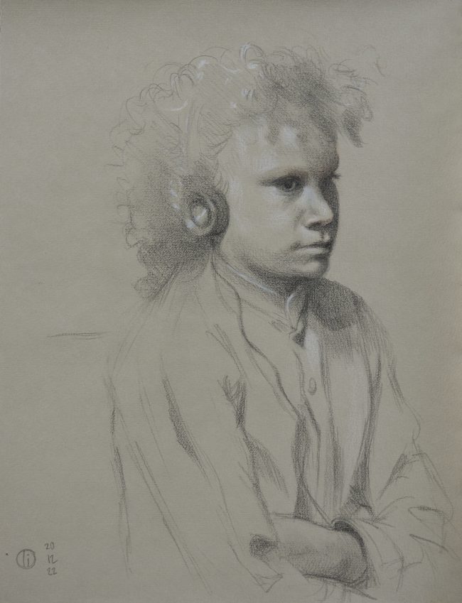 Yannick – Graphite on Toned Paper, 24x31cm, 2021