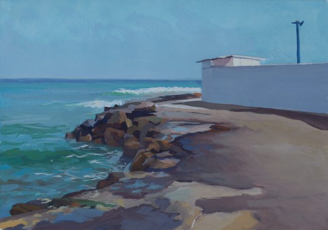 Nea Artemida Sailing Club – Gouache on Paper, 21x29cm, 2022