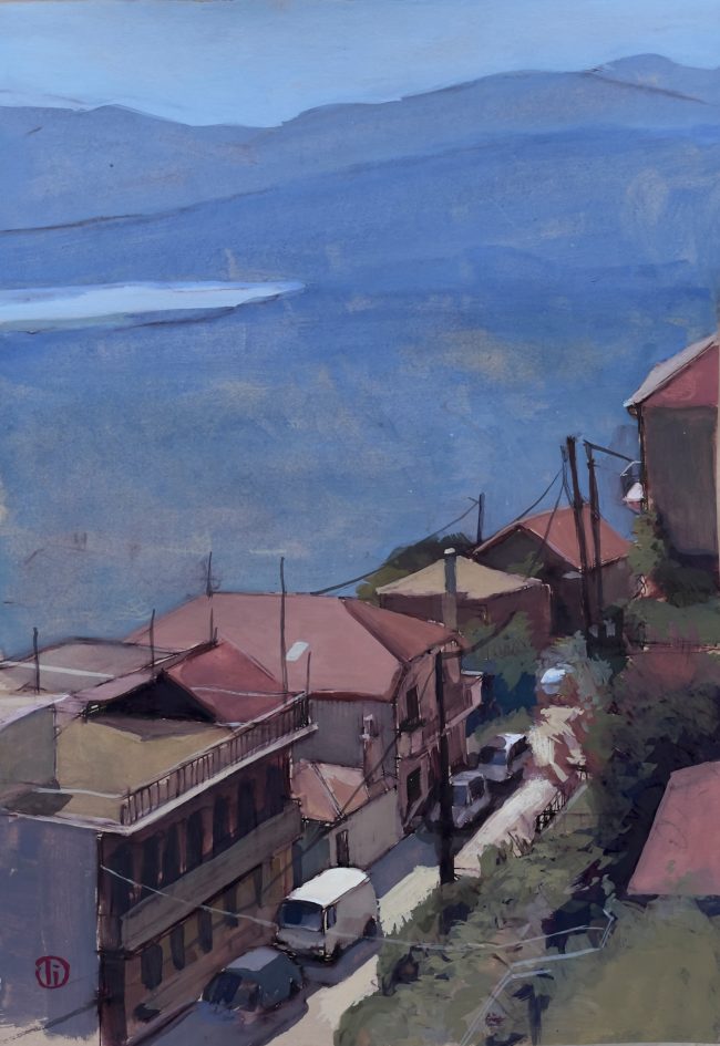 Delphi – Gouache on Toned Paper, 20x25cm, 2022