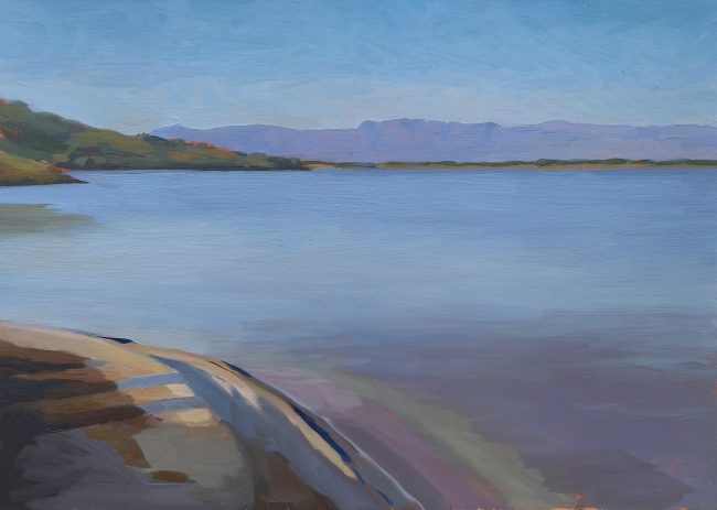 Araxos Lagoon – Oil on Panel, 25x18cm, 2022