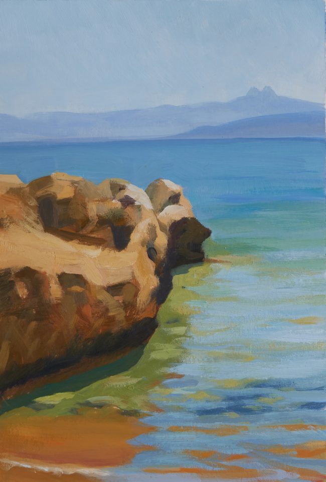 On the Shores of Artemida – Oil on Paper, 21x15cm, 2022