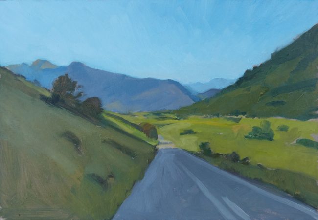 On the Road – Oil on Paper, 21x15cm, 2022