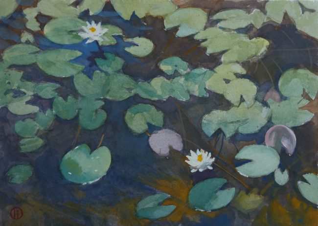 Water Lilies II – Gouache on Paper, 25.5×21.5cm, 2022