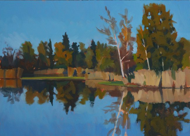 Märwiler Riet – Oil on Panel, 30×21.5cm, 2022