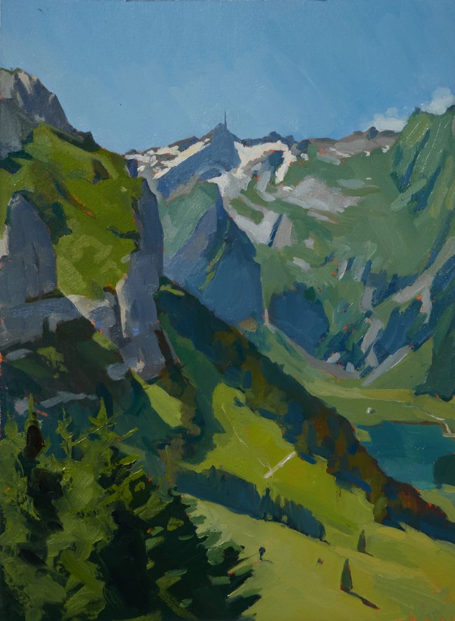 Säntis – Oil on Paper, 22x30cm, 2023