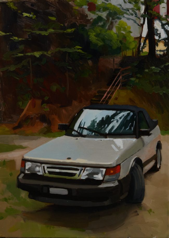 Saab 900 Turbo – Oil on Canvas, 25x35cm, 2023