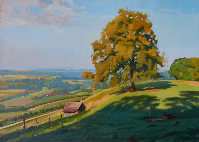 Linde – Oil on Panel, 49x35cm, 2023